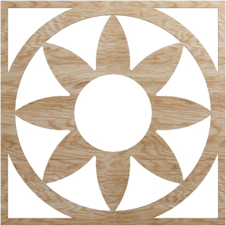Ekena Millwork Blume Wood Fretwork Pierced Ceiling Medallion, Red Oak, 32"OD x 11 1/8"ID x 1/4"T CMWP32X32X0250BLRO